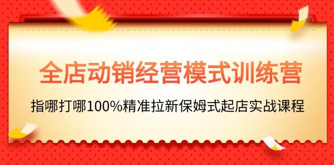 全店动销-经营模式训练营，指哪打哪100%精准拉新保姆式起店实战课程副业工作-副业资源站-副业项目-创业项目-搞钱项目个人副业工作资源分享