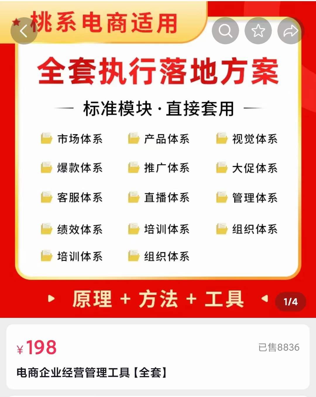 外面卖198·电商企业经营管理工具：全套执行落地方案 标准模块·直接套用副业工作-副业资源站-副业项目-创业项目-搞钱项目个人副业工作资源分享
