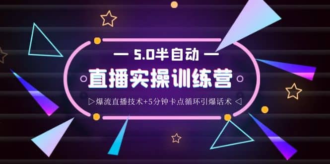 蚂蚁·5.0半自动直播2345打法，半自动爆流直播技术+5分钟卡点循环引爆话术副业工作-副业资源站-副业项目-创业项目-搞钱项目个人副业工作资源分享