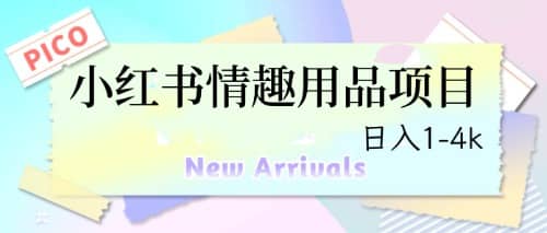 最新小红书情趣用品项目，日入1-4k副业工作-副业资源站-副业项目-创业项目-搞钱项目个人副业工作资源分享