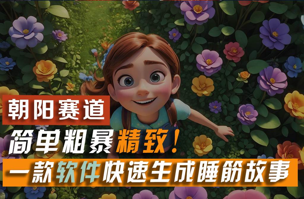 利用一款软件5分钟一条爆款睡前故事，简单粗暴精致！小白月入2w+副业工作-副业资源站-副业项目-创业项目-搞钱项目个人副业工作资源分享