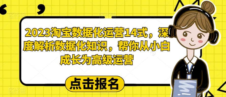 2023淘宝数据化-运营 14式，深度解析数据化知识，帮你从小白成长为高级运营副业工作-副业资源站-副业项目-创业项目-搞钱项目个人副业工作资源分享
