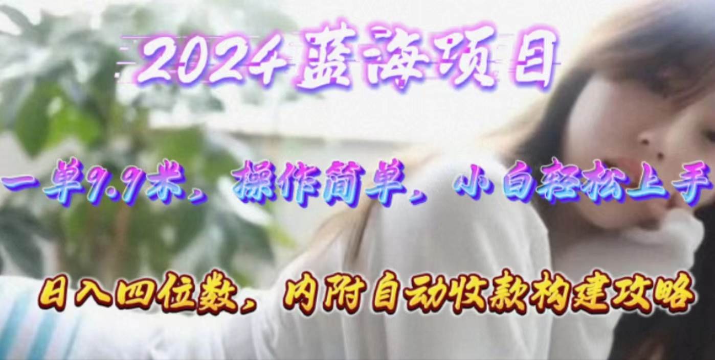 年轻群体的蓝海市场，1单9.9元，操作简单，小白轻松上手，日入四位数副业工作-副业资源站-副业项目-创业项目-搞钱项目个人副业工作资源分享
