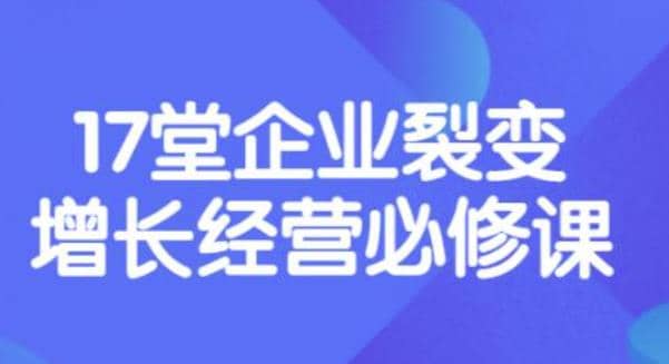 《盈利增长17堂必修课》企业裂变增长的经营智慧，带你了解增长的本质副业工作-副业资源站-副业项目-创业项目-搞钱项目个人副业工作资源分享