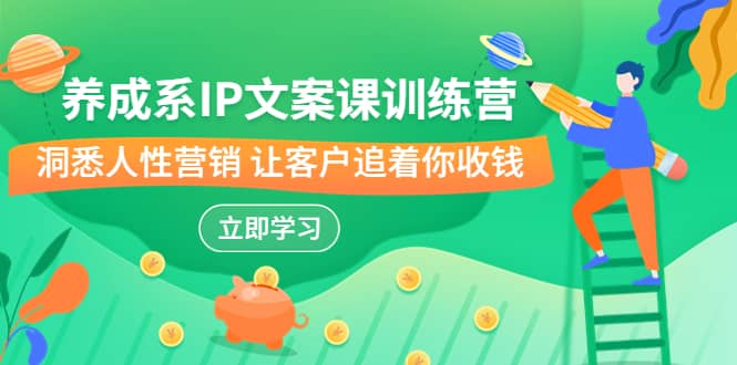 养成系-IP文案课训练营，文案心法的天花板 洞悉人性营销 让客户追着你收钱副业工作-副业资源站-副业项目-创业项目-搞钱项目个人副业工作资源分享
