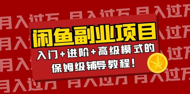 月入过万闲鱼副业项目：入门+进阶+高级模式的保姆级辅导教程副业工作-副业资源站-副业项目-创业项目-搞钱项目个人副业工作资源分享