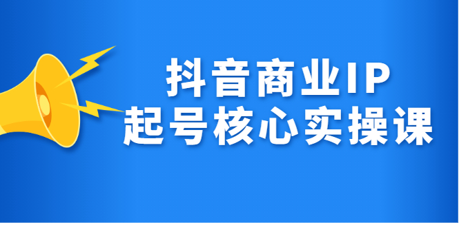 抖音商业IP起号核心实操课，带你玩转算法，流量，内容，架构，变现副业工作-副业资源站-副业项目-创业项目-搞钱项目个人副业工作资源分享