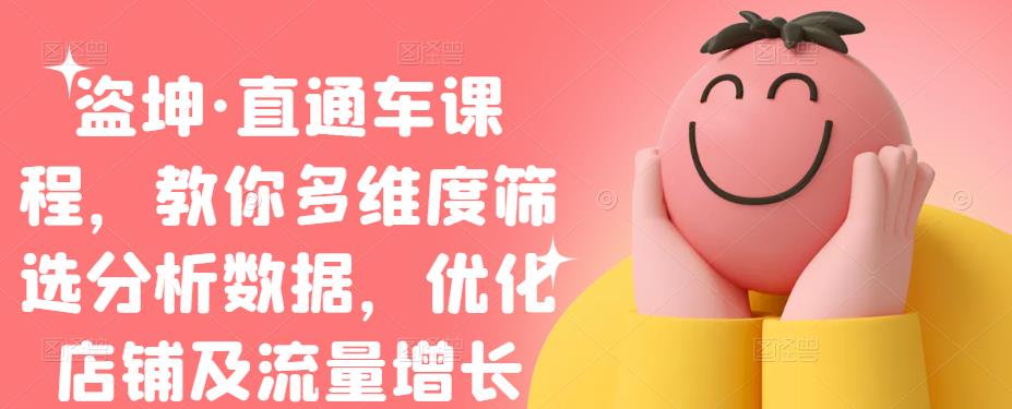 盗坤·直通车课程，教你多维度筛选分析数据，优化店铺及流量增长副业工作-副业资源站-副业项目-创业项目-搞钱项目个人副业工作资源分享