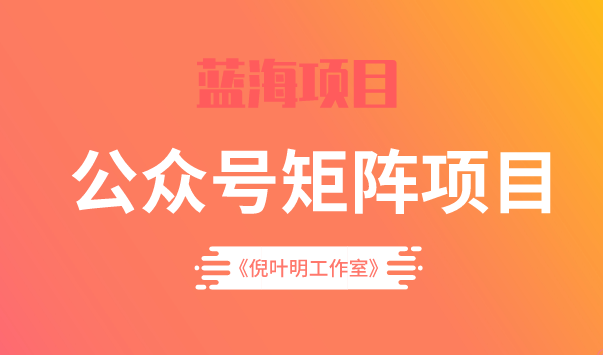 蓝海公众号矩阵项目训练营，0粉冷启动，公众号矩阵账号粉丝突破30w副业工作-副业资源站-副业项目-创业项目-搞钱项目个人副业工作资源分享