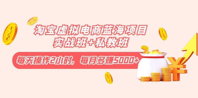 淘宝虚拟电商蓝海项目实战班+私教班副业工作-副业资源站-副业项目-创业项目-搞钱项目个人副业工作资源分享