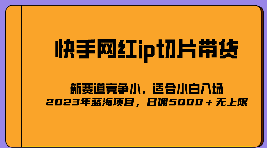 2023爆火的快手网红IP切片，号称日佣5000＋的蓝海项目，二驴的独家授权副业工作-副业资源站-副业项目-创业项目-搞钱项目个人副业工作资源分享