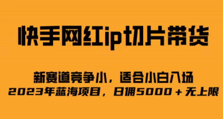 快手网红ip切片新赛道，竞争小事，适合小白 2023蓝海项目副业工作-副业资源站-副业项目-创业项目-搞钱项目个人副业工作资源分享