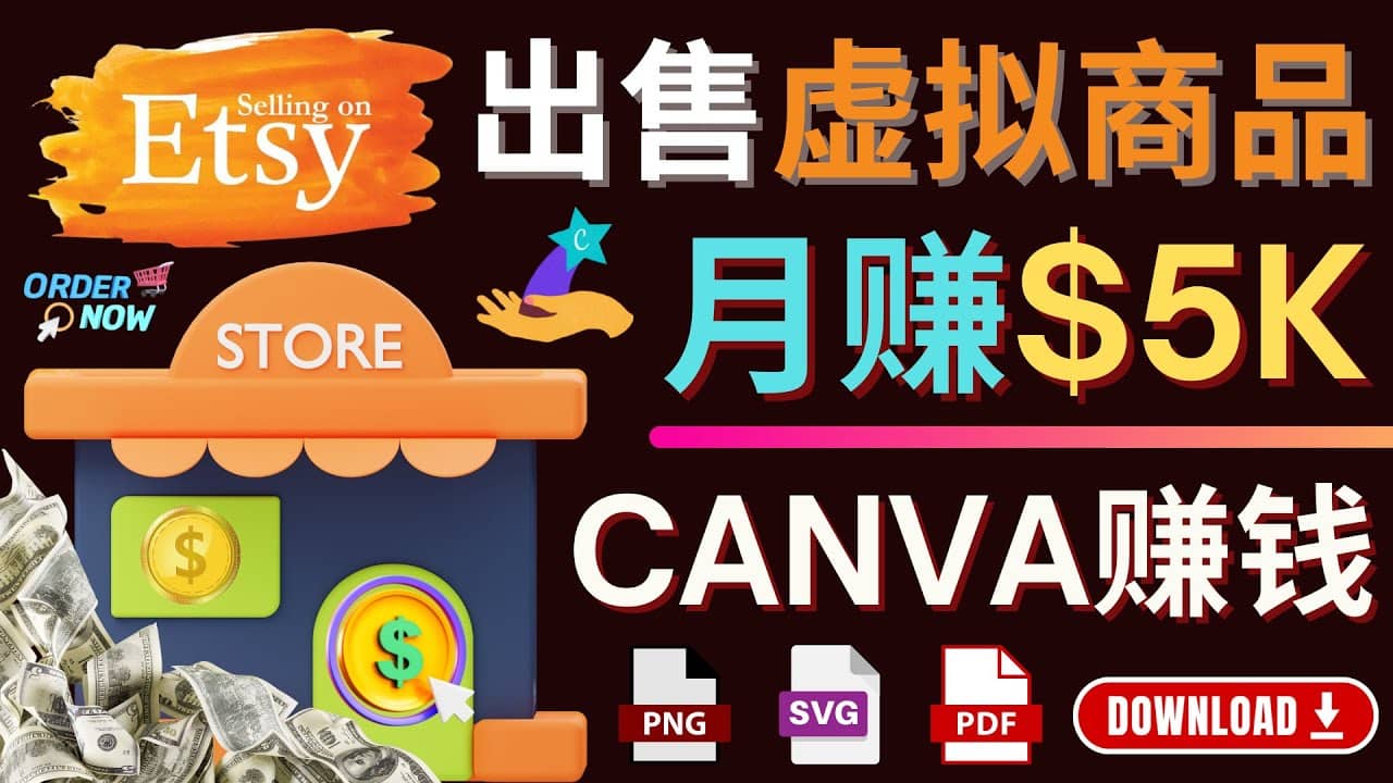 通过Etsy出售Canva模板，操作简单，收益高，月赚5000美元副业工作-副业资源站-副业项目-创业项目-搞钱项目个人副业工作资源分享