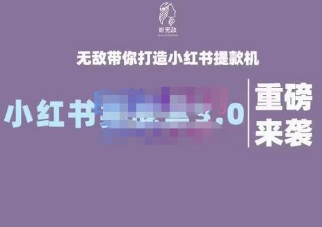 谢无敌·小红书实战营3.0，无敌带你打造小红书提款机 价值7999元副业工作-副业资源站-副业项目-创业项目-搞钱项目个人副业工作资源分享
