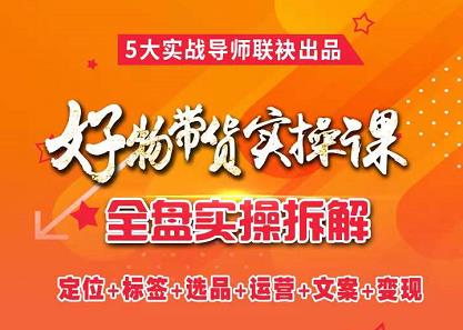 抖音好物带货实操课，全盘拆解抖音好物带货号全套流程打法副业工作-副业资源站-副业项目-创业项目-搞钱项目个人副业工作资源分享