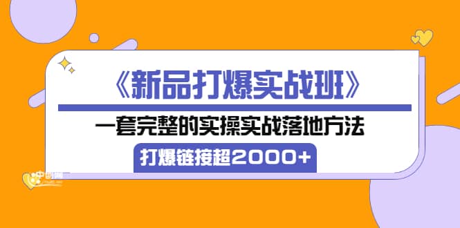 《新品打爆实战班》一套完整的实操实战落地方法，打爆链接超2000+（38节课)副业工作-副业资源站-副业项目-创业项目-搞钱项目个人副业工作资源分享