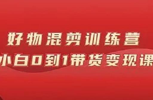 万三好物混剪训练营：小白0到1带货变现课副业工作-副业资源站-副业项目-创业项目-搞钱项目个人副业工作资源分享