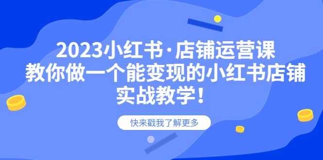 2023小红书·店铺运营课，教你做一个能变现的小红书店铺，20节-实战教学副业工作-副业资源站-副业项目-创业项目-搞钱项目个人副业工作资源分享