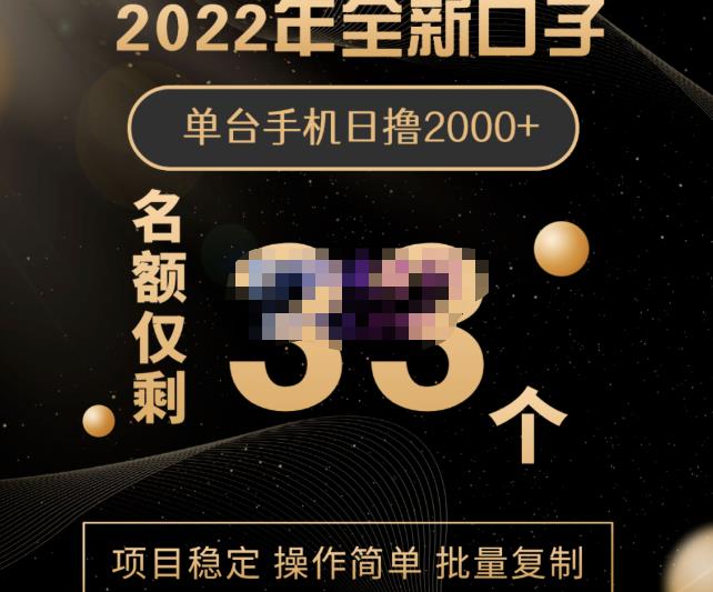 2022年全新口子，手机批量搬砖玩法，一部手机日撸2000+副业工作-副业资源站-副业项目-创业项目-搞钱项目个人副业工作资源分享
