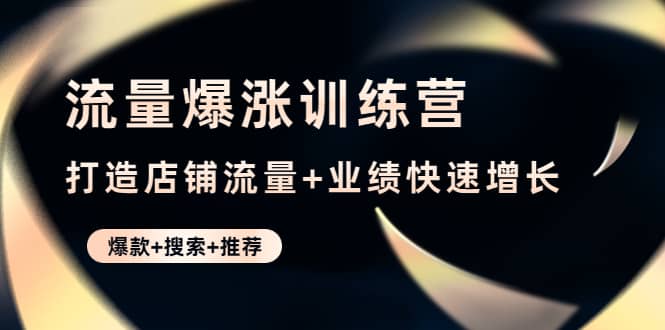 流量爆涨训练营：打造店铺流量+业绩快速增长 (爆款+搜索+推荐)副业工作-副业资源站-副业项目-创业项目-搞钱项目个人副业工作资源分享