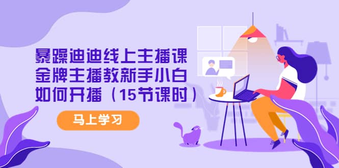 暴躁迪迪线上主播课，金牌主播教新手小白如何开播（15节课时）副业工作-副业资源站-副业项目-创业项目-搞钱项目个人副业工作资源分享
