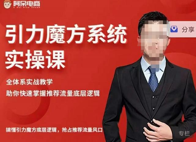 阿呆-引力魔方系统实操课，全体系实战教学，助你快速掌握推荐流量底层逻辑副业工作-副业资源站-副业项目-创业项目-搞钱项目个人副业工作资源分享