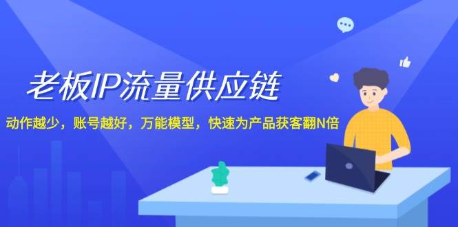 老板 IP流量 供应链，动作越少，账号越好，万能模型，快速为产品获客翻N倍副业工作-副业资源站-副业项目-创业项目-搞钱项目个人副业工作资源分享