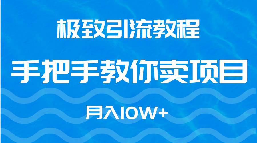 极致引流教程，手把手教你卖项目，月入10W+副业工作-副业资源站-副业项目-创业项目-搞钱项目个人副业工作资源分享