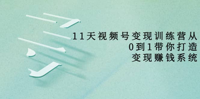 好望角·11天视频号变现训练营，从0到1打造变现赚钱系统（价值398）副业工作-副业资源站-副业项目-创业项目-搞钱项目个人副业工作资源分享
