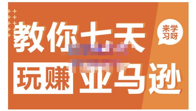 晟尧跨境·教你七天玩赚亚马逊，教你轻松玩赚亚马逊，适合小白学习副业工作-副业资源站-副业项目-创业项目-搞钱项目个人副业工作资源分享