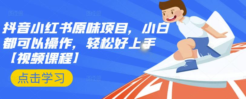 抖音小红书原味项目，小白都可以操作，轻松好上手【视频课程】副业工作-副业资源站-副业项目-创业项目-搞钱项目个人副业工作资源分享