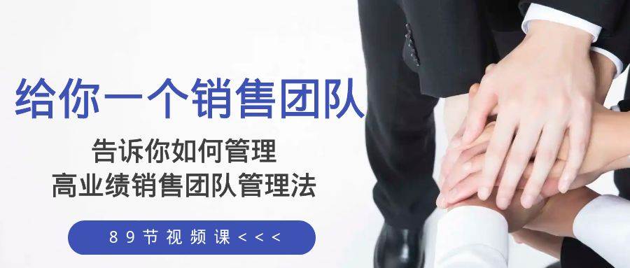 给你一个销售团队，告诉你如何管理，高业绩销售团队管理法（89节课）副业工作-副业资源站-副业项目-创业项目-搞钱项目个人副业工作资源分享