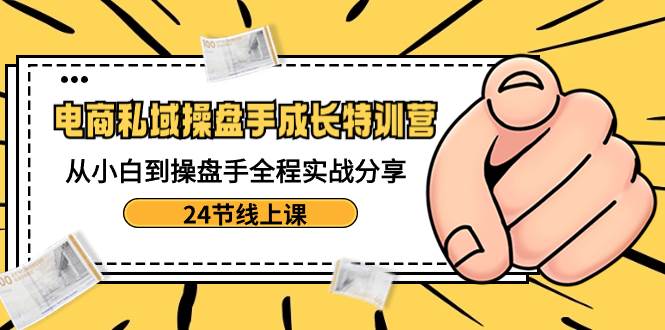 电商私域-操盘手成长特训营：从小白到操盘手全程实战分享-24节线上课副业工作-副业资源站-副业项目-创业项目-搞钱项目个人副业工作资源分享