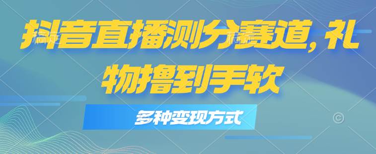 抖音直播测分赛道，多种变现方式，轻松日入1000+副业工作-副业资源站-副业项目-创业项目-搞钱项目个人副业工作资源分享