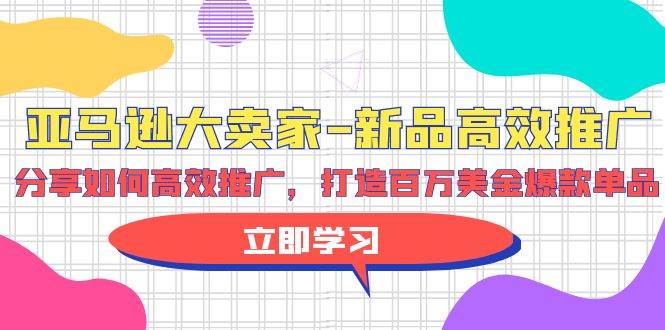 亚马逊 大卖家-新品高效推广，分享如何高效推广，打造百万美金爆款单品副业工作-副业资源站-副业项目-创业项目-搞钱项目个人副业工作资源分享