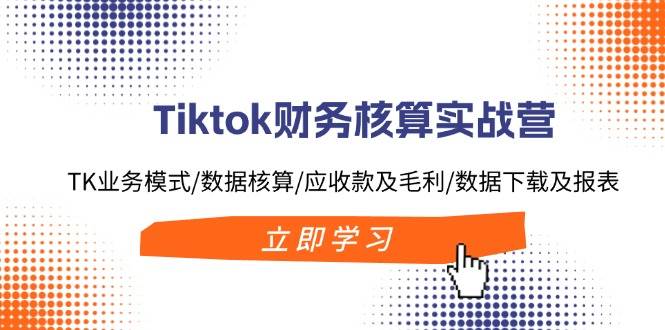 Tiktok财务核算实战营：TK业务模式/数据核算/应收款及毛利/数据下载及报表副业工作-副业资源站-副业项目-创业项目-搞钱项目个人副业工作资源分享