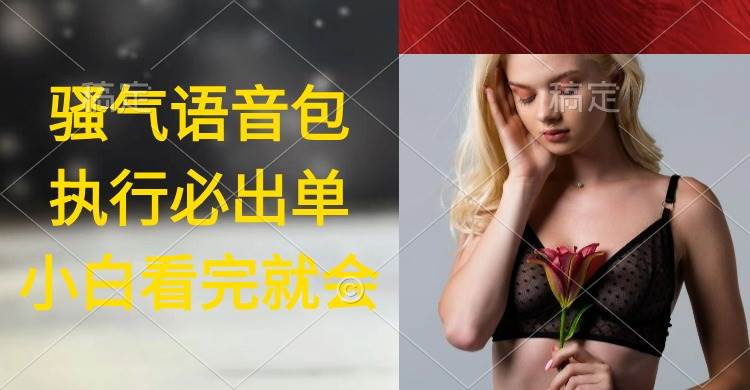执行就出单，日入2000+，超火骚气语音包，小白看完课程就能马上实操副业工作-副业资源站-副业项目-创业项目-搞钱项目个人副业工作资源分享