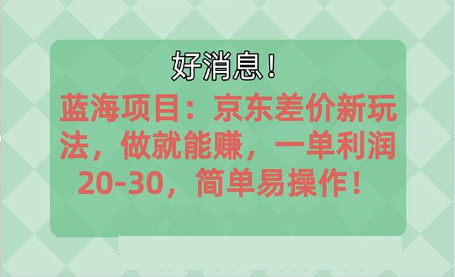 越早知道越能赚到钱的蓝海项目：京东大平台操作，一单利润20-30，简单…副业工作-副业资源站-副业项目-创业项目-搞钱项目个人副业工作资源分享