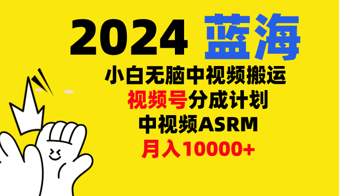 小白无脑复制-中视频视频号-分成计中视频ASRM副业工作-副业资源站-副业项目-创业项目-搞钱项目个人副业工作资源分享