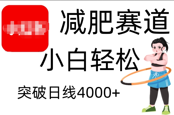 小红书减肥赛道，小白轻松日利润4000+副业工作-副业资源站-副业项目-创业项目-搞钱项目个人副业工作资源分享