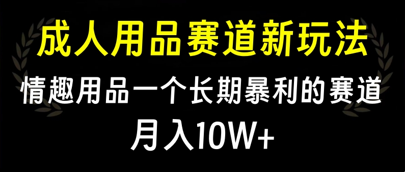 大人用品赛道新玩法，情趣用品一个长期暴利的赛道，月入10W+副业工作-副业资源站-副业项目-创业项目-搞钱项目个人副业工作资源分享