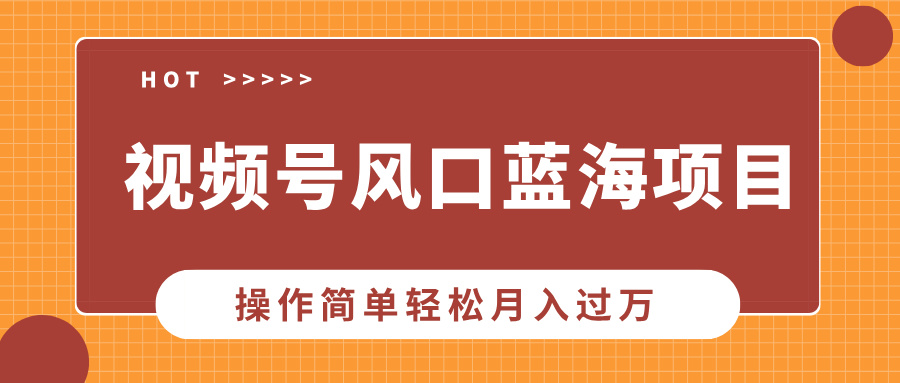 视频号风口蓝海项目，中老年人的流量密码，操作简单轻松月入过万副业工作-副业资源站-副业项目-创业项目-搞钱项目个人副业工作资源分享
