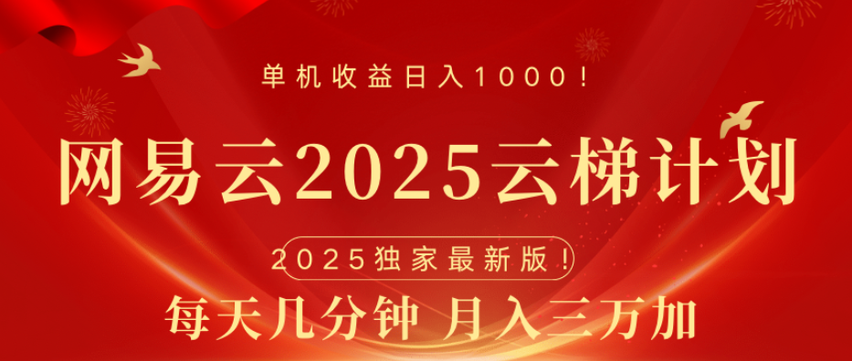 网易云最新玩法，纯挂机!!副业工作-副业资源站-副业项目-创业项目-搞钱项目个人副业工作资源分享