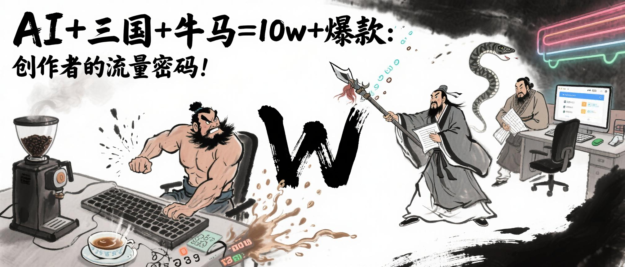 AI+三国+牛马=10w+爆款：创作者的流量密码！副业工作-副业资源站-副业项目-创业项目-搞钱项目个人副业工作资源分享