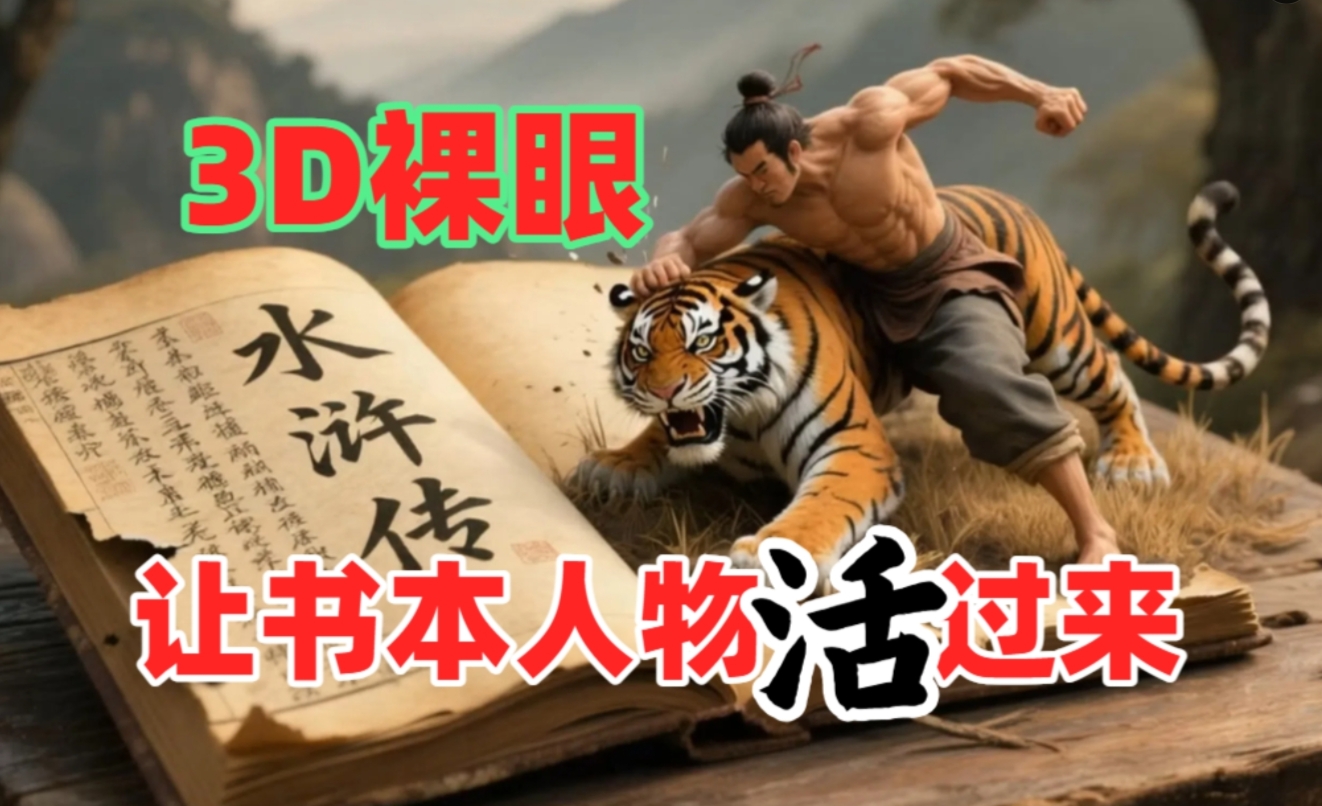 书本人物裸眼3D视频，一条视频收益过千，保姆级教程副业工作-副业资源站-副业项目-创业项目-搞钱项目个人副业工作资源分享