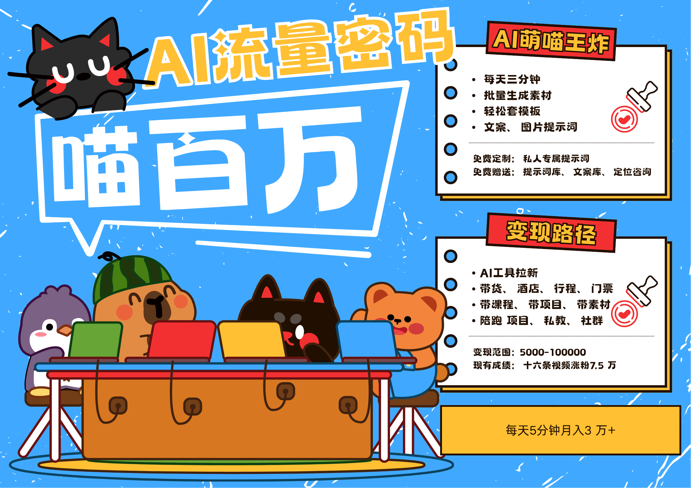 AI+宠物+旅行2025最火流量密码 轻松用AI宠物做文旅账号 可带货，带酒店，可以带行程，旅行社 小白三分钟学会 N种变现渠道 月入五位数  管道收益副业工作-副业资源站-副业项目-创业项目-搞钱项目个人副业工作资源分享